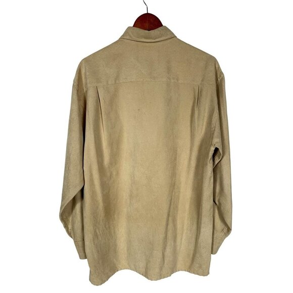 Preswick & Moore Sport Soft Suede Button Down Shirt Size Medium - Picture 2 of 3